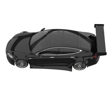 Sport car isolated on white background. 3d rendering - illustration