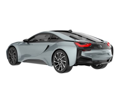 Sport car isolated on white background. 3d rendering - illustration