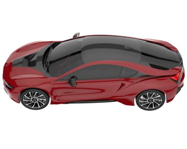 Sport car isolated on white background. 3d rendering - illustration