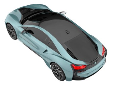 Sport car isolated on white background. 3d rendering - illustration