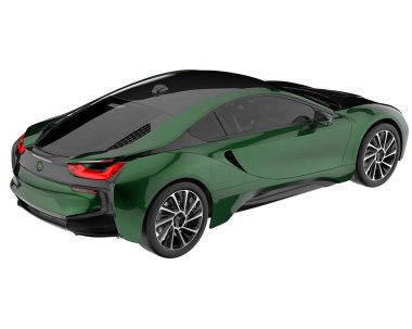 Sport car isolated on white background. 3d rendering - illustration