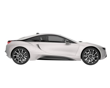 Sport car isolated on white background. 3d rendering - illustration