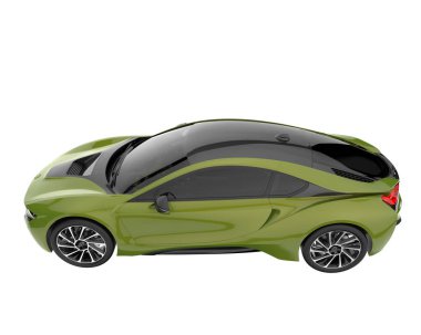 Sport car isolated on white background. 3d rendering - illustration