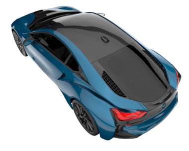 Sport car isolated on white background. 3d rendering - illustration