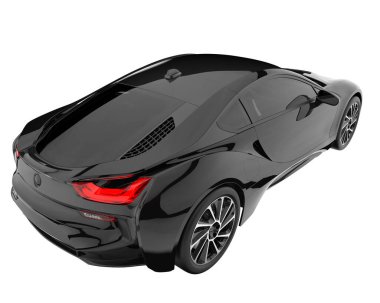 Sport car isolated on white background. 3d rendering - illustration