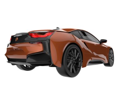 Sport car isolated on white background. 3d rendering - illustration