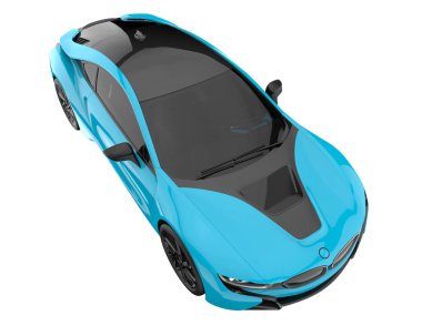 Sport car isolated on white background. 3d rendering - illustration