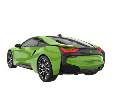 Sport car isolated on white background. 3d rendering - illustration