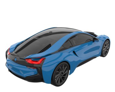 Sport car isolated on white background. 3d rendering - illustration