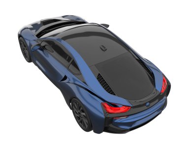 Sport car isolated on white background. 3d rendering - illustration