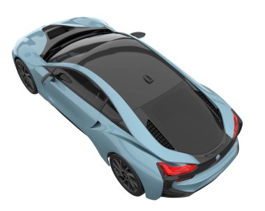 Sport car isolated on white background. 3d rendering - illustration