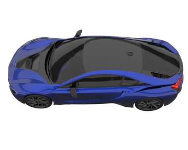 Sport car isolated on white background. 3d rendering - illustration