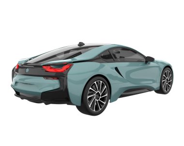 Sport car isolated on white background. 3d rendering - illustration