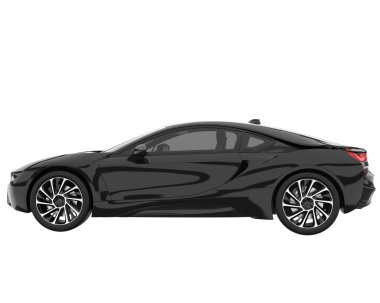 Sport car isolated on white background. 3d rendering - illustration