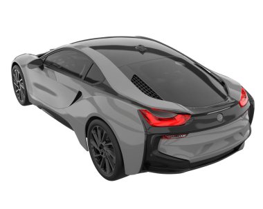 Sport car isolated on white background. 3d rendering - illustration