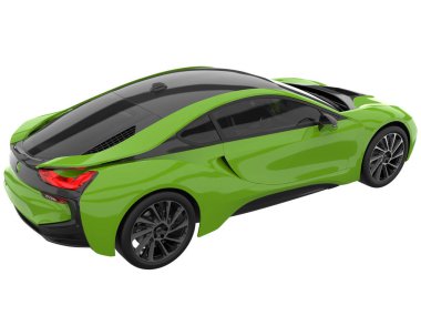 Sport car isolated on white background. 3d rendering - illustration