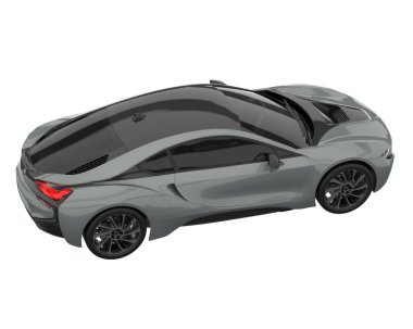 Sport car isolated on white background. 3d rendering - illustration