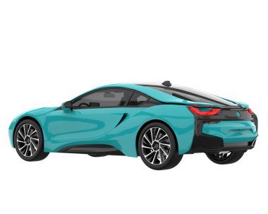 Sport car isolated on white background. 3d rendering - illustration