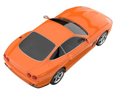 Sport car isolated on white background. 3d rendering - illustration