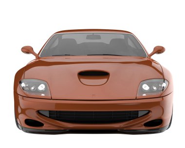 Sport car isolated on white background. 3d rendering - illustration