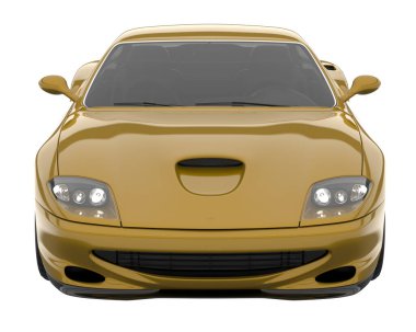 Sport car isolated on white background. 3d rendering - illustration