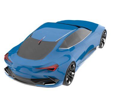 Sport car isolated on white background. 3d rendering - illustration