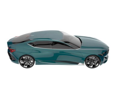 Sport car isolated on white background. 3d rendering - illustration