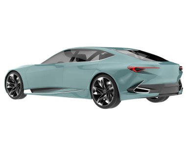 Sport car isolated on white background. 3d rendering - illustration