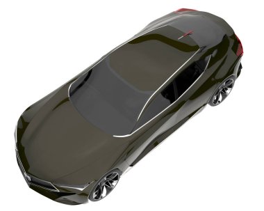 Sport car isolated on white background. 3d rendering - illustration