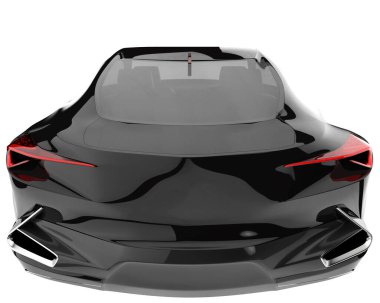 Sport car isolated on white background. 3d rendering - illustration