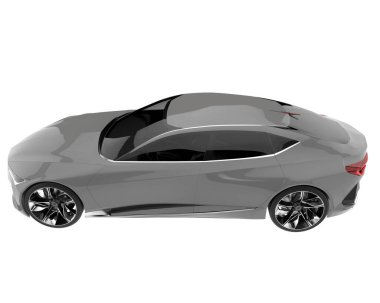 Sport car isolated on white background. 3d rendering - illustration