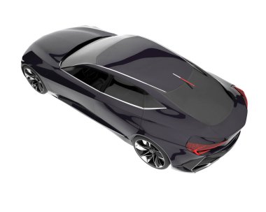 Sport car isolated on white background. 3d rendering - illustration