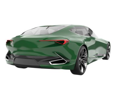 Sport car isolated on white background. 3d rendering - illustration