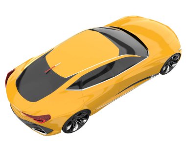 Sport car isolated on white background. 3d rendering - illustration