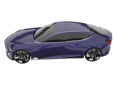 Sport car isolated on white background. 3d rendering - illustration