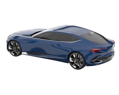 Sport car isolated on white background. 3d rendering - illustration