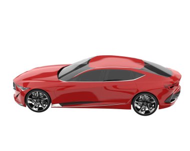 Sport car isolated on white background. 3d rendering - illustration