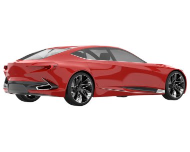 Sport car isolated on white background. 3d rendering - illustration