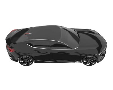 Sport car isolated on white background. 3d rendering - illustration