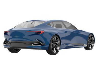 Sport car isolated on white background. 3d rendering - illustration