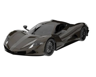 Sport car isolated on white background. 3d rendering - illustration