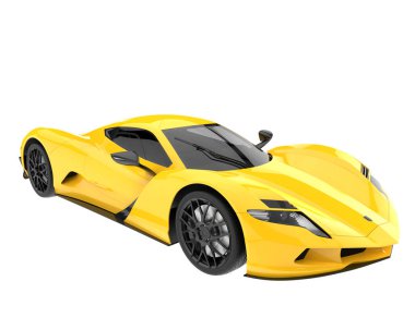 Sport car isolated on white background. 3d rendering - illustration
