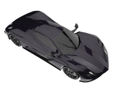 Sport car isolated on white background. 3d rendering - illustration