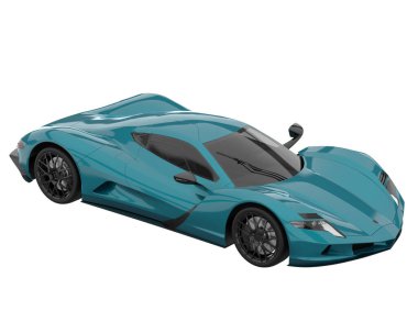 Sport car isolated on white background. 3d rendering - illustration