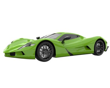 Sport car isolated on white background. 3d rendering - illustration