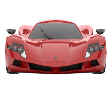 Sport car isolated on white background. 3d rendering - illustration