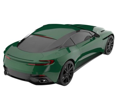 Sport car isolated on white background. 3d rendering - illustration