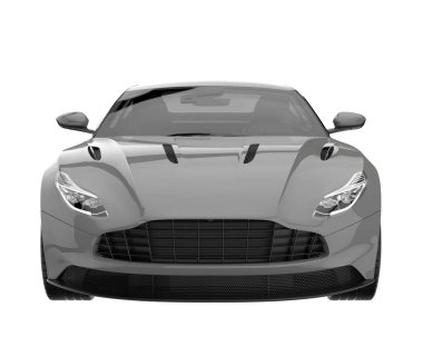 Sport car isolated on white background. 3d rendering - illustration