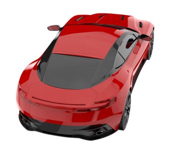 Sport car isolated on white background. 3d rendering - illustration