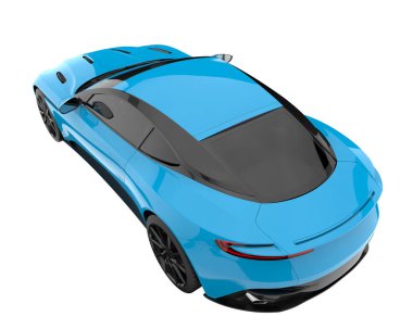 Sport car isolated on white background. 3d rendering - illustration